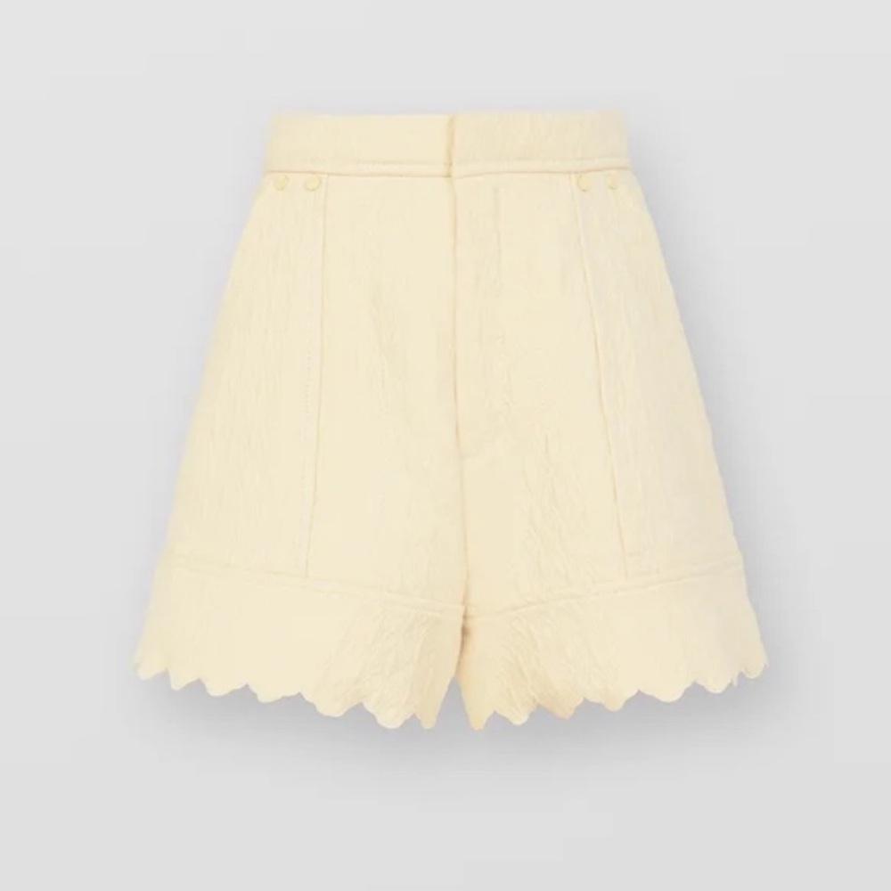 COPY - CHLOÉ - Quilted cotton jacquard shorts in beige - Picture 2 of 13
